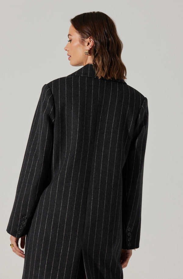 Astr The Label Morana Pinstripe Tailored Coat