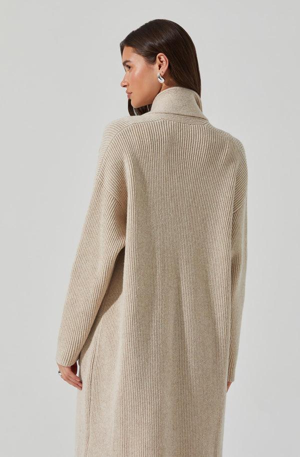 Astr The Label Noemi Ribbed Scarf Cardigan