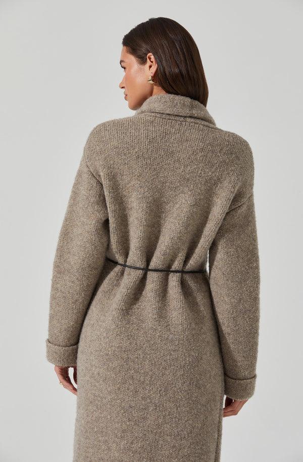 Astr The Label Noor Belted Maxi Cardigan