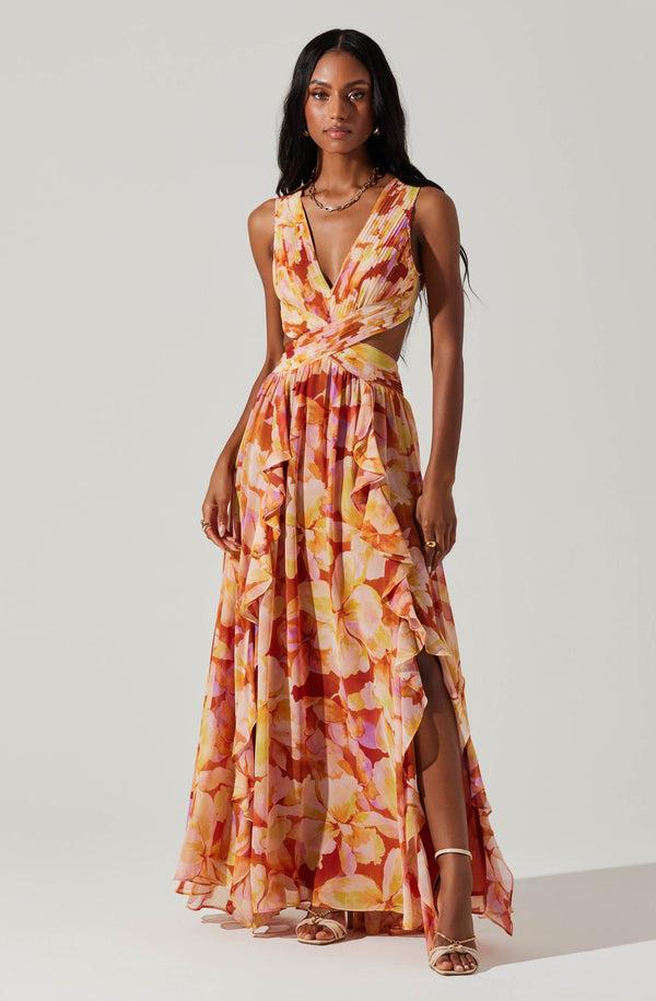 astr the label Noya Floral Maxi Dress