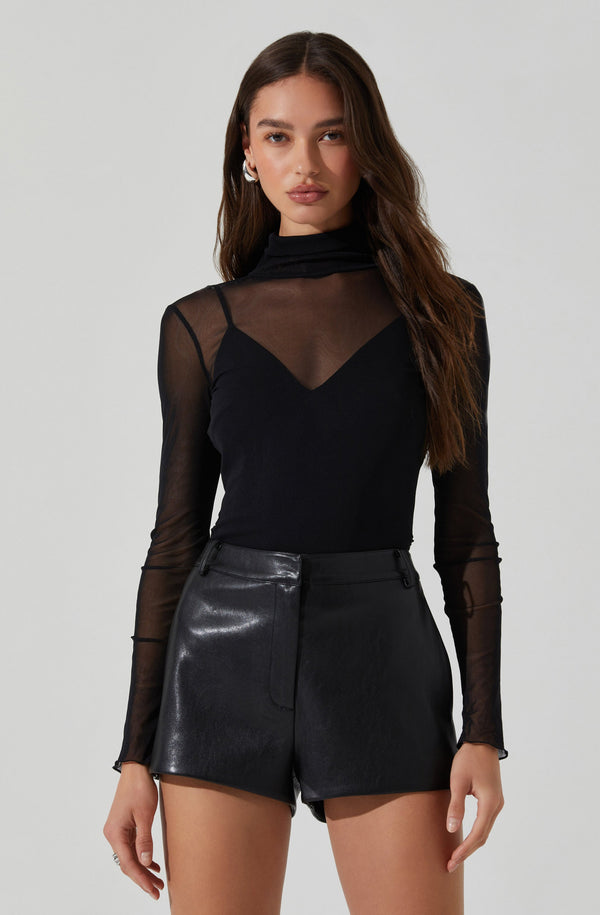 astr the label Olia Mesh Layered Bodysuit