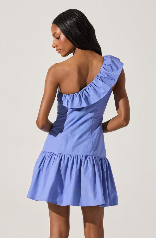 Astr The Label One Shoulder Ruffle Mini Dress