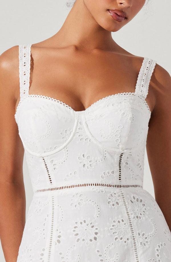 Astr The Label Pellagia Eyelet Midi Dress