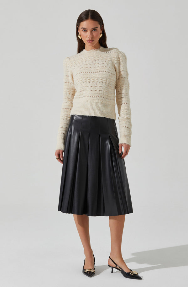 Astr The Label Pelloni Open Stitch Sweater