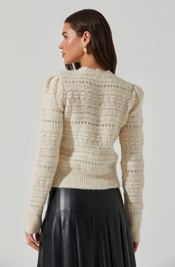 Astr The Label Pelloni Open Stitch Sweater