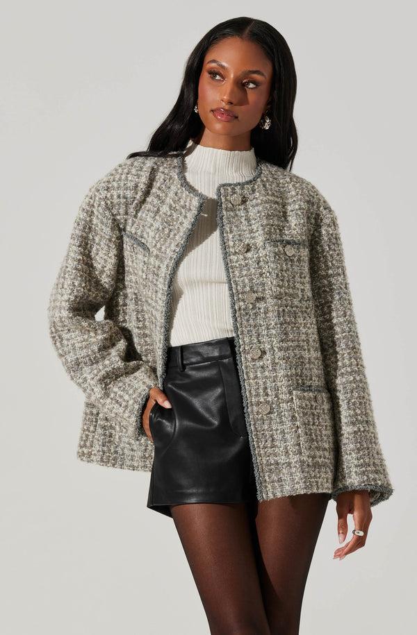 astr the label Perona Tweed Oversized Coat
