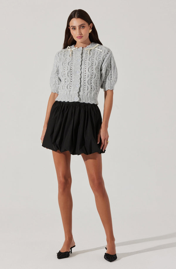 Astr The Label Poplin Bubble Mini Skirt