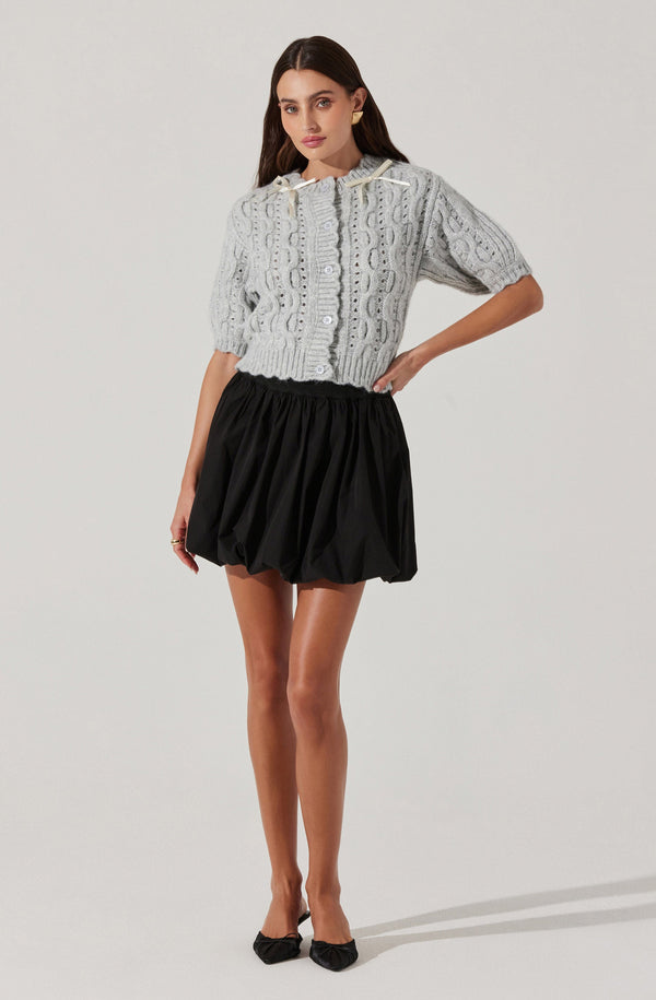 astr the label Poplin Bubble Mini Skirt