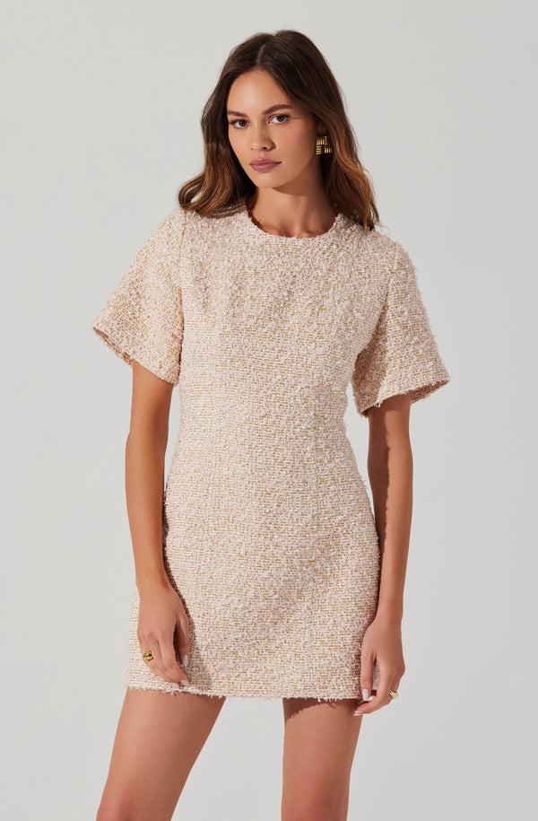 Astr The Label Portilla Tweed Mini Dress