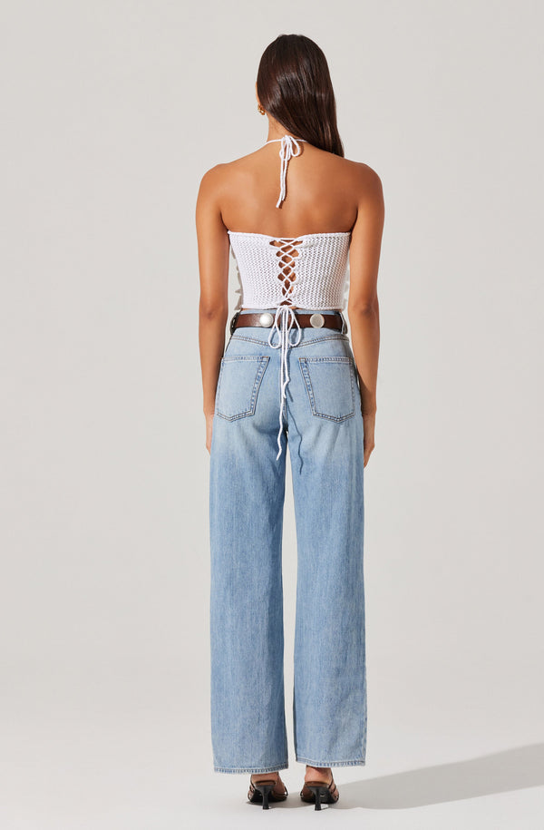 Astr The Label Primula Crochet 3D Floral Top