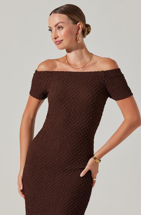 Astr The Label Promise Off Shoulder Midi Dress