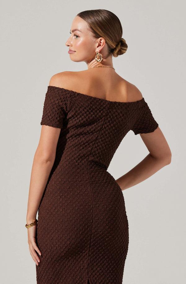 Astr The Label Promise Off Shoulder Midi Dress