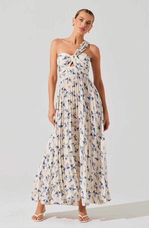 astr the label Rasya Pleated Floral Maxi Dress