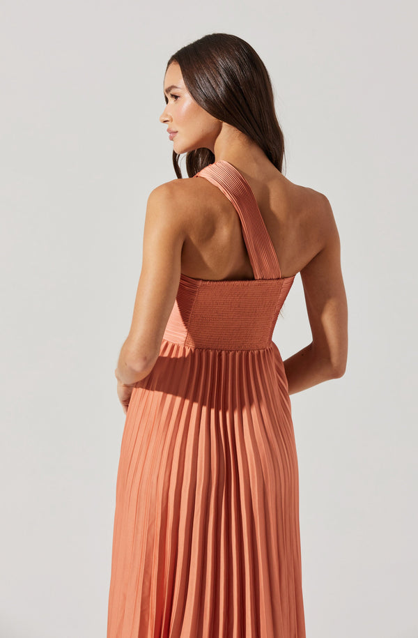 Astr The Label Rasya Pleated Maxi Dress