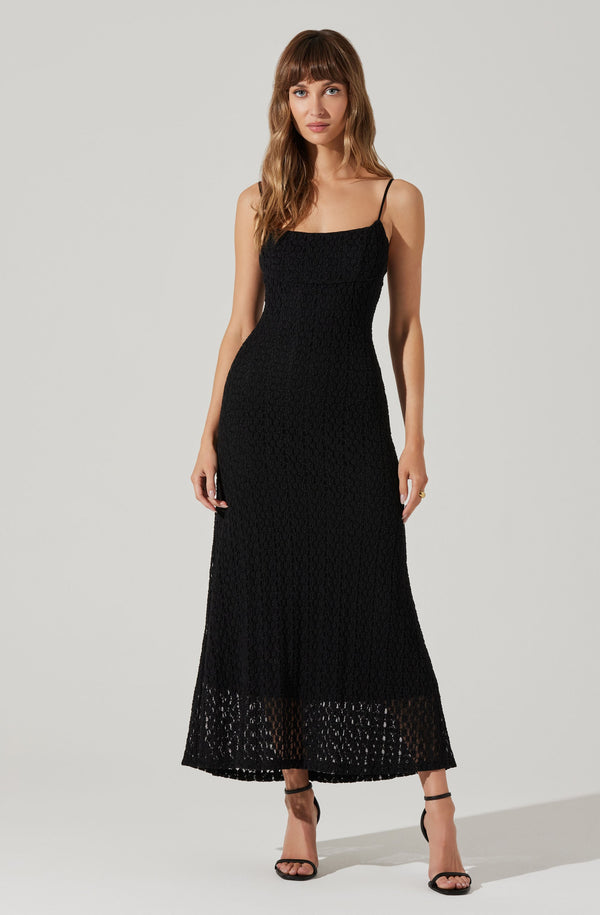 astr the label Renaisse Textured Maxi Dress