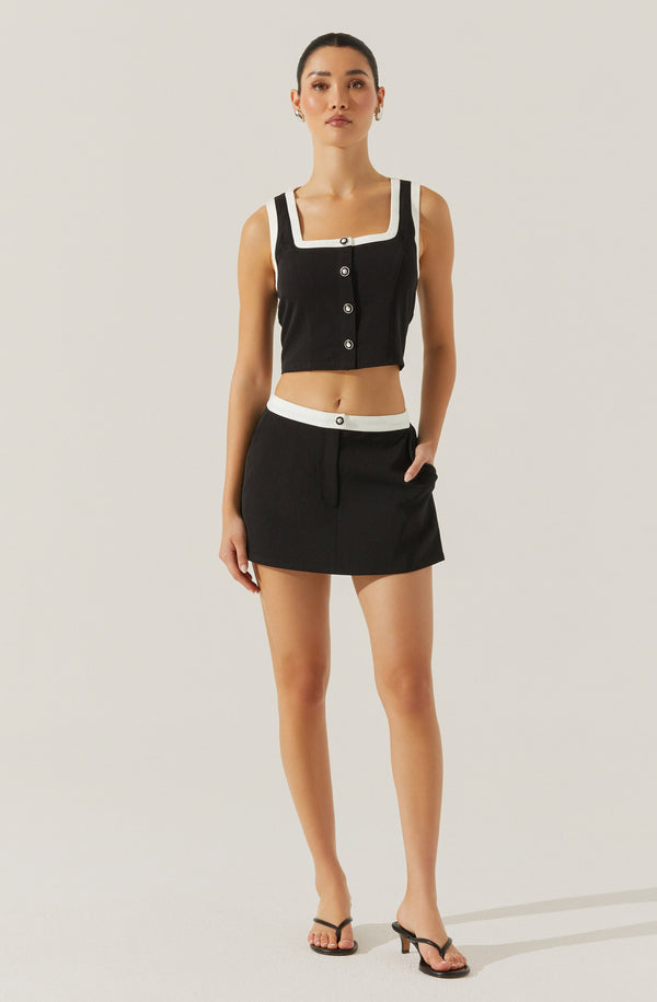 Astr The Label Rory Contrast Trim Skort
