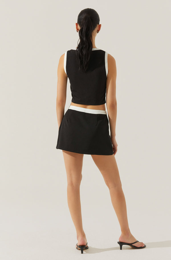 Astr The Label Rory Contrast Trim Skort
