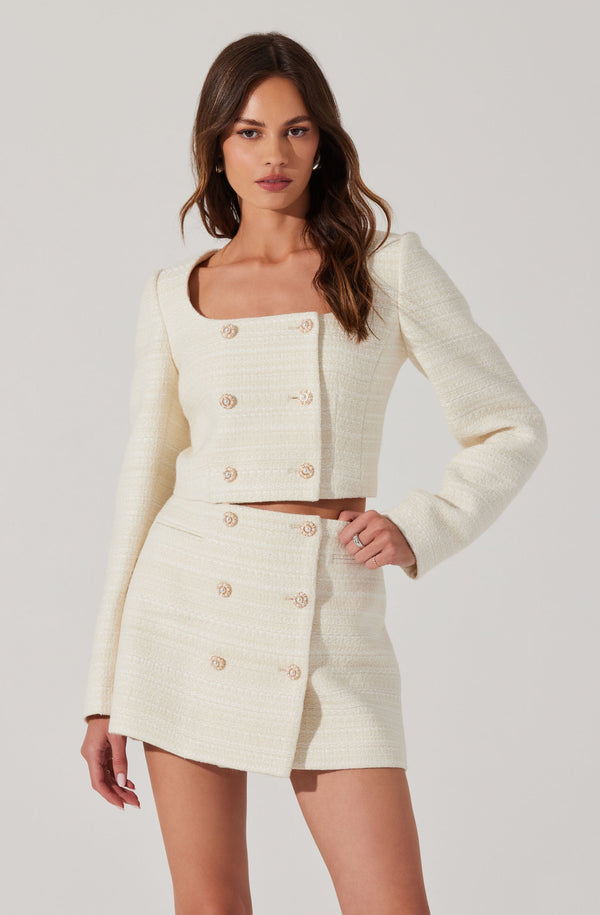 Astr The Label Rosario Tweed Mini Skirt