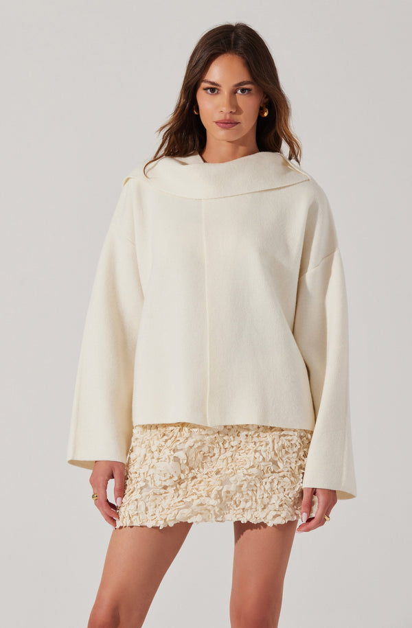 Astr The Label Saffira Scarf Sweater