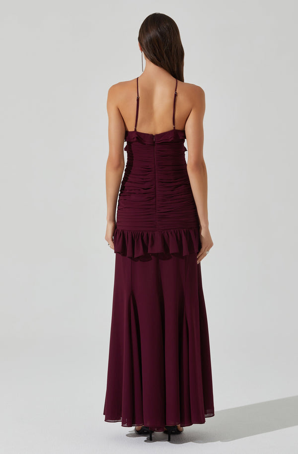 Astr The Label Sandora Ruffle Detail Maxi Dress