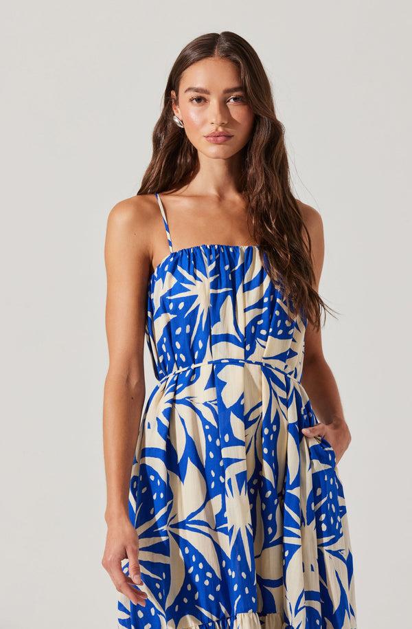 Astr The Label Sarina Linen-Blend Maxi Dress