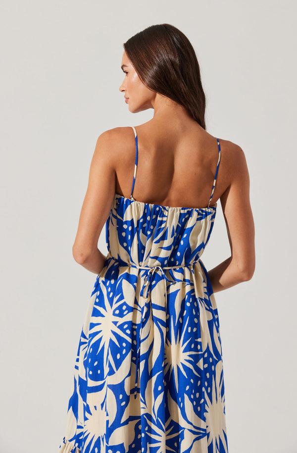 Astr The Label Sarina Linen-Blend Maxi Dress