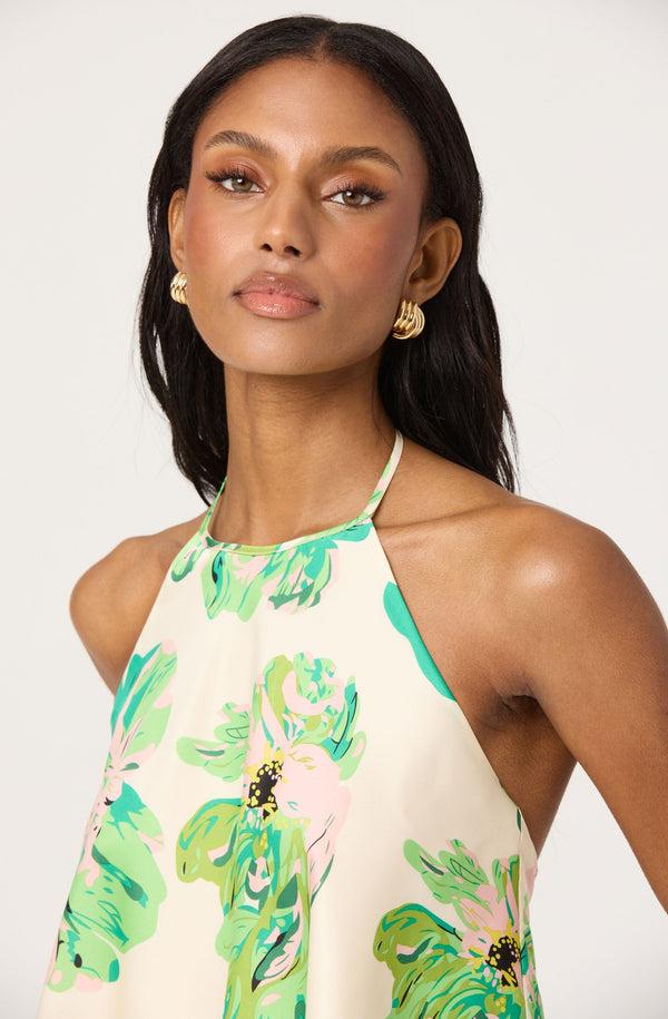 Astr The Label Satin Halter Neck Top