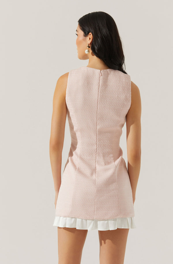 Astr The Label Sebrina Tweed Pleated Dress