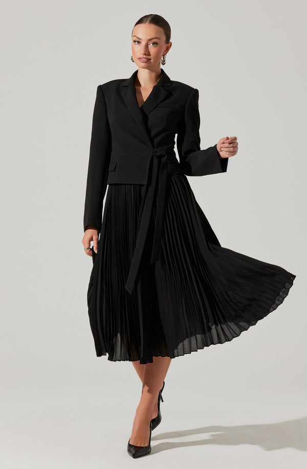 astr the label Sekani Mixed Media Wrap Dress