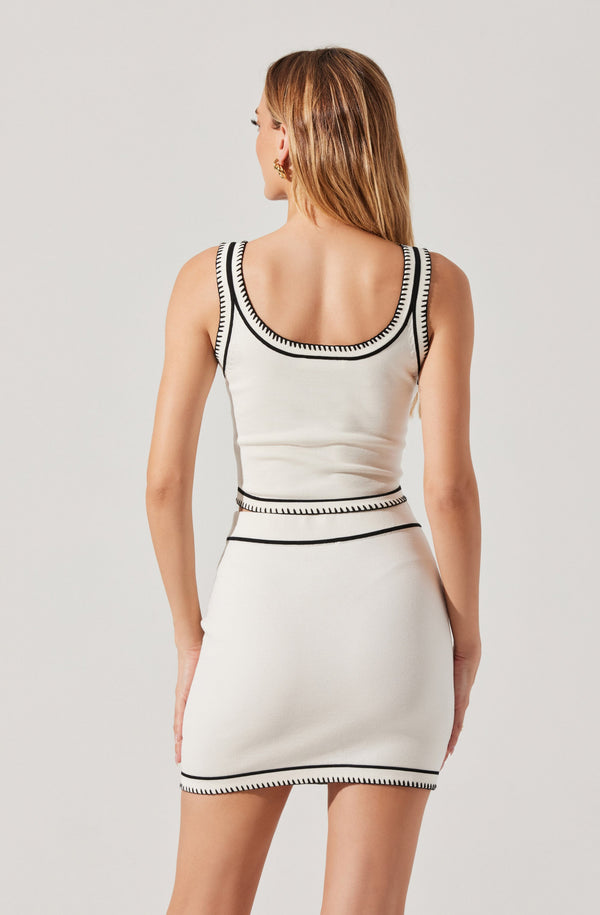 Astr The Label Sessy Contrast Stitch Sweater Tank