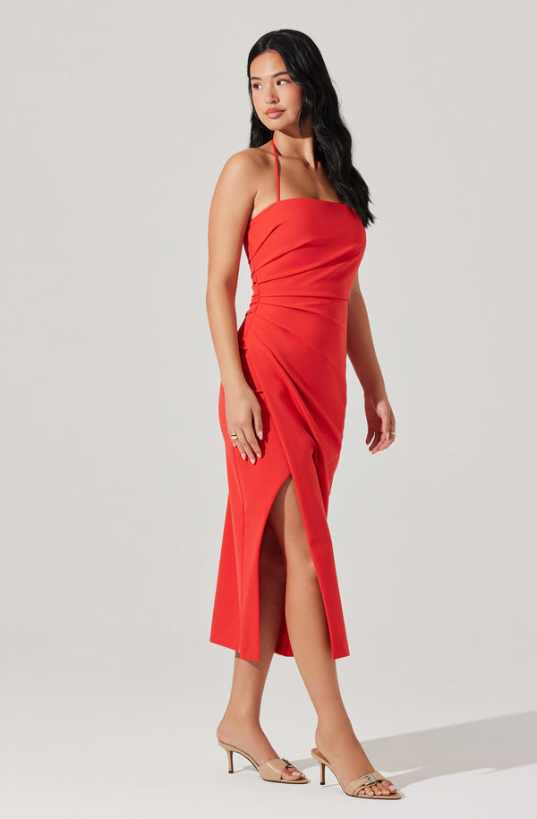 astr the label Siena Halter Neck Midi Dress
