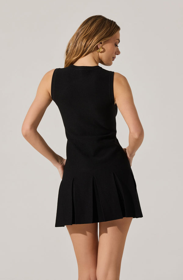 Astr The Label Sleeveless Pleated Skirt Mini Dress
