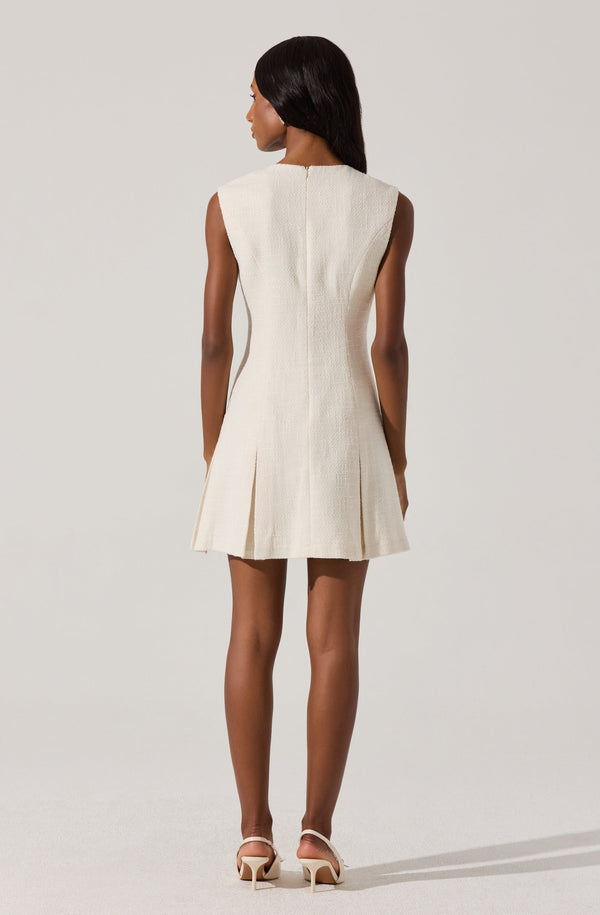 Astr The Label Sleeveless Tweed Mini Dress
