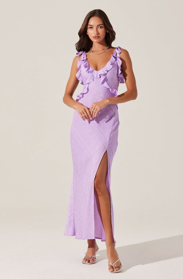 astr the label Sorbae Ruffle Maxi Dress
