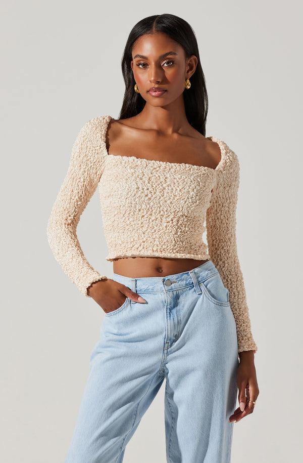 astr the label Sorrel Cropped Long Sleeve Top