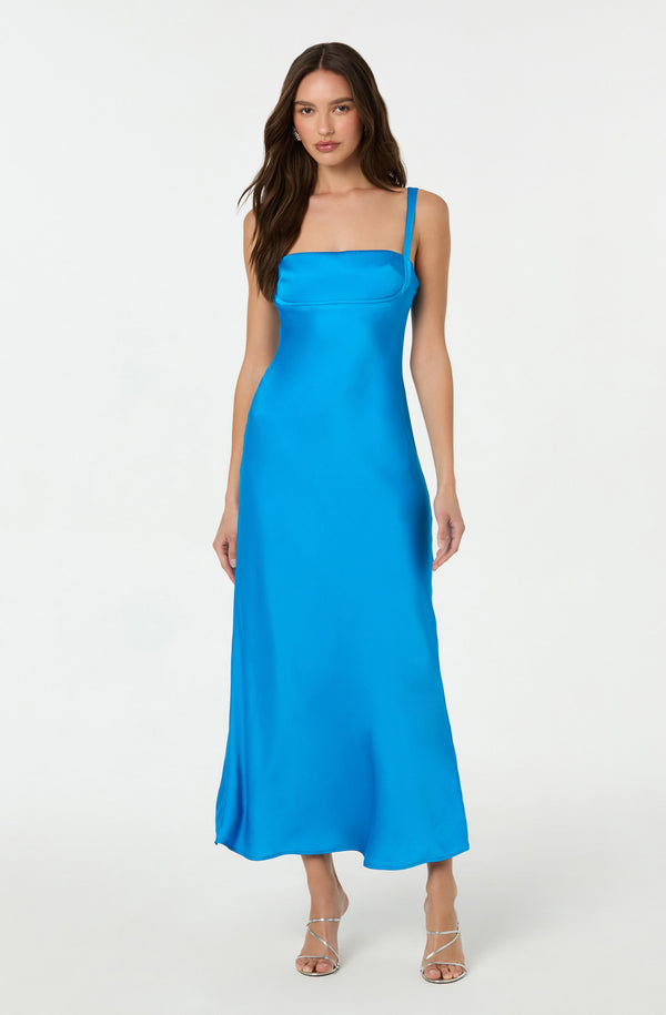astr the label Stacie Satin Maxi Dress
