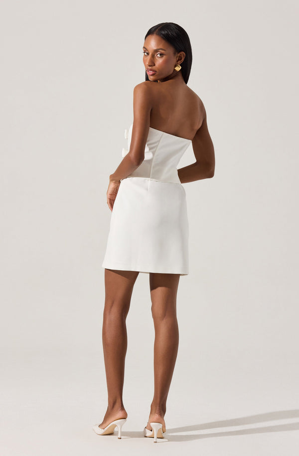 Astr The Label Strapless Layered Bow Mini Dress