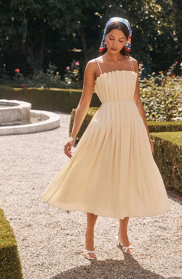 astr the label Sunny Pleated Midi Dress