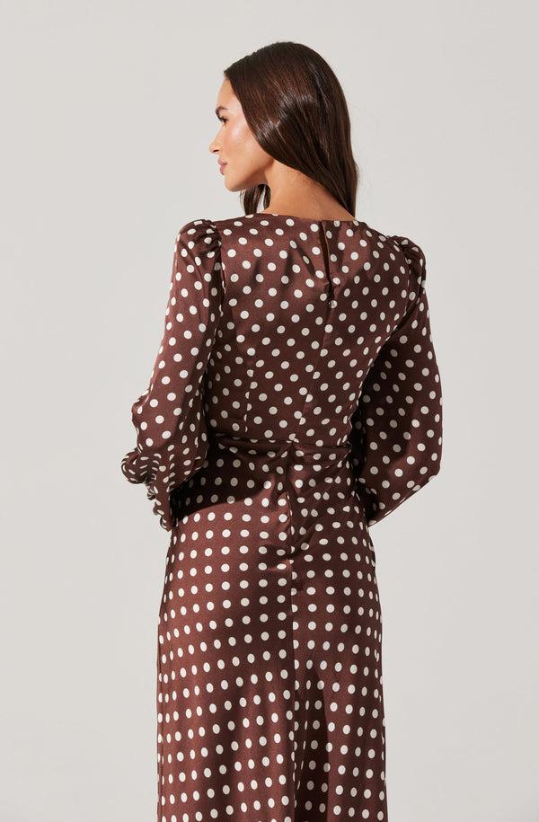 Astr The Label Suzy Polka Dot Midi Dress