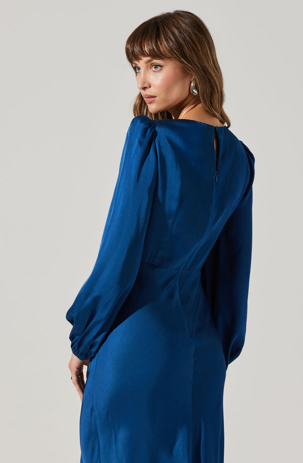 Astr The Label Suzy Satin Cutout Maxi Dress