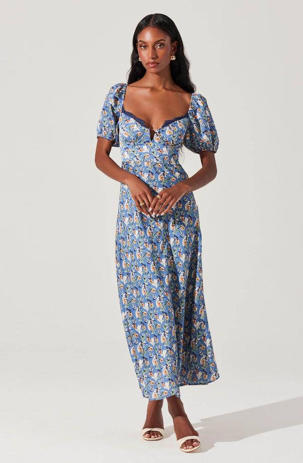 Astr The Label Sylvie Floral Bustier Maxi Dress