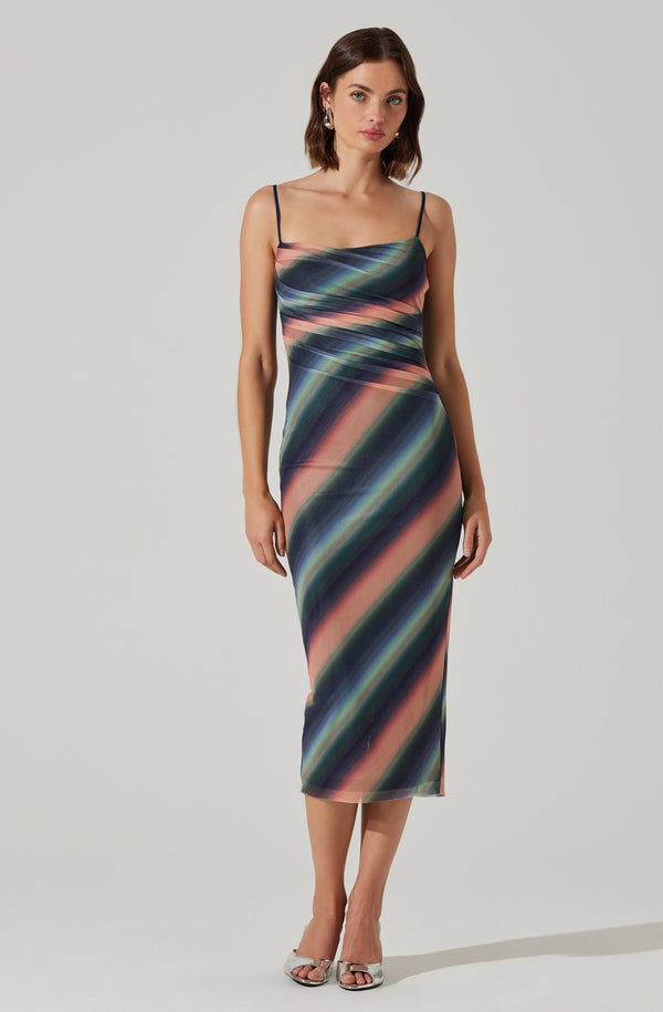 Astr The Label Synne Mesh Midi Dress