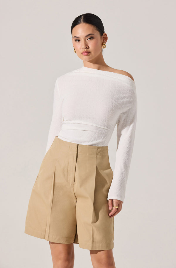 Astr The Label Tailored Pleated Bermuda Shorts