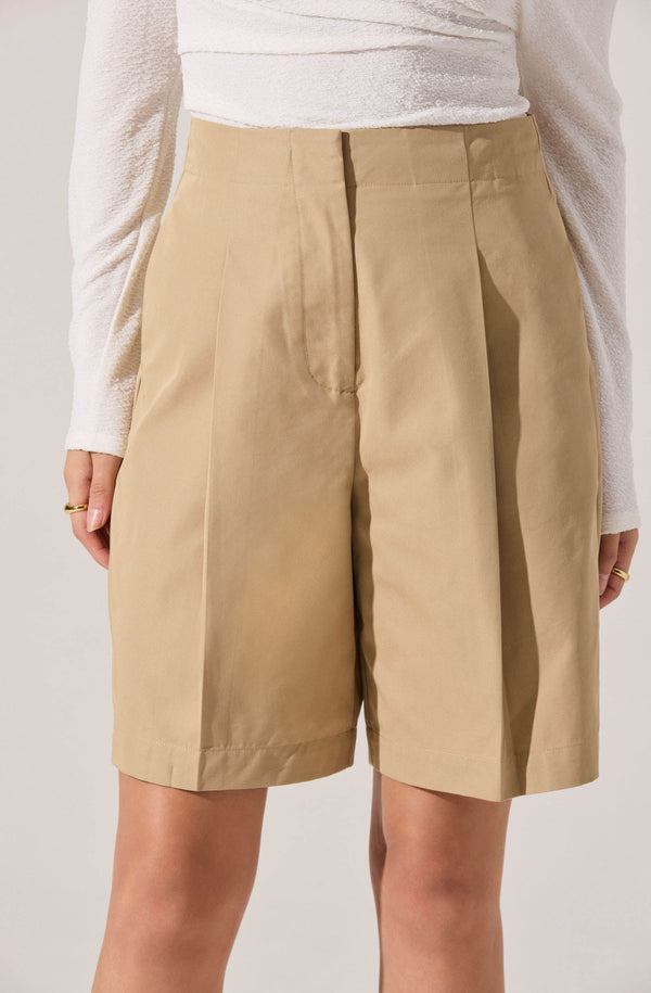 Astr The Label Tailored Pleated Bermuda Shorts