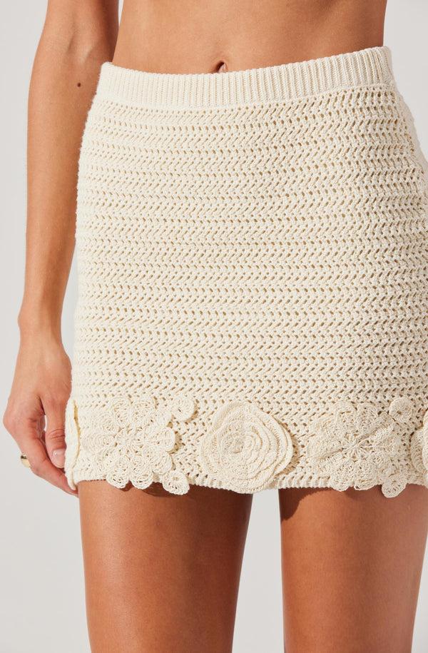 astr the label Taimi Crochet 3D Floral Skirt