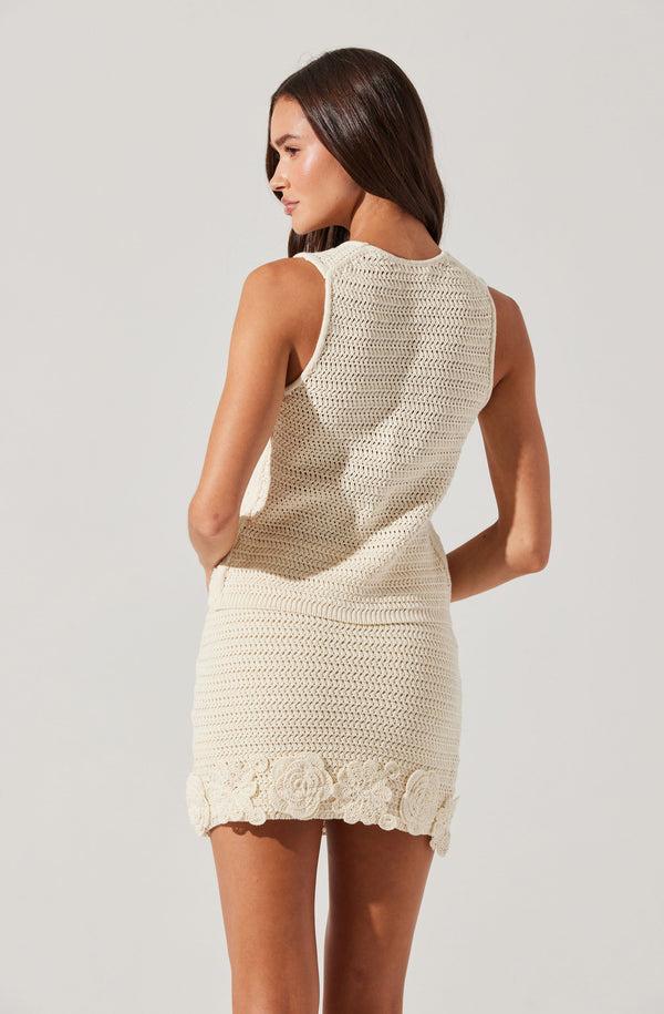 Astr The Label Taimi Crochet Sweater Vest