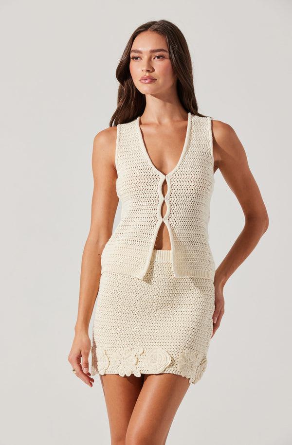 astr the label Taimi Crochet Sweater Vest