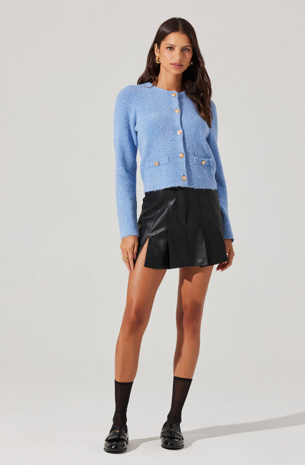 Astr The Label Teddy Cardigan Sweater