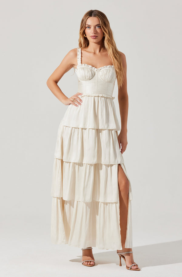 astr the label Tempany Tiered Bustier Maxi Dress