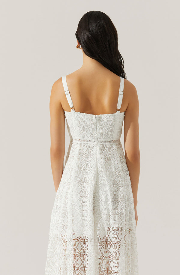 Astr The Label Tenna Lace Bustier Midi Dress